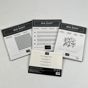 Sizzix Stampin Up Big Shot Lovely Floral Pennants Scallops Lot Farmhouse Stamps